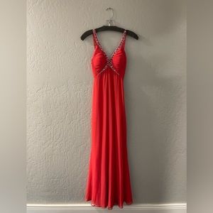 Trudy’s Salmon Mermaid Style Prom Dress